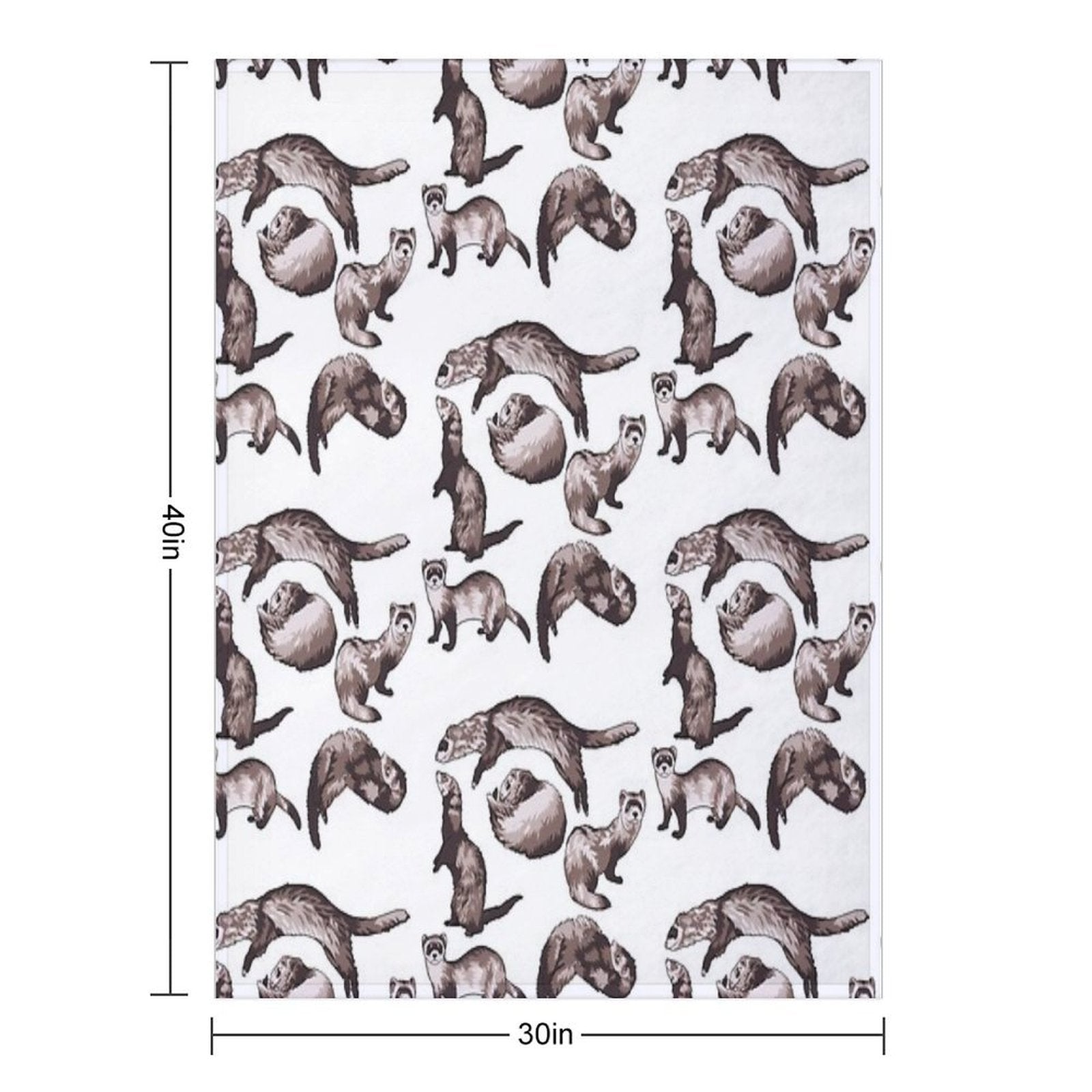 Ferrets Wrinkle-free Throw Blanket