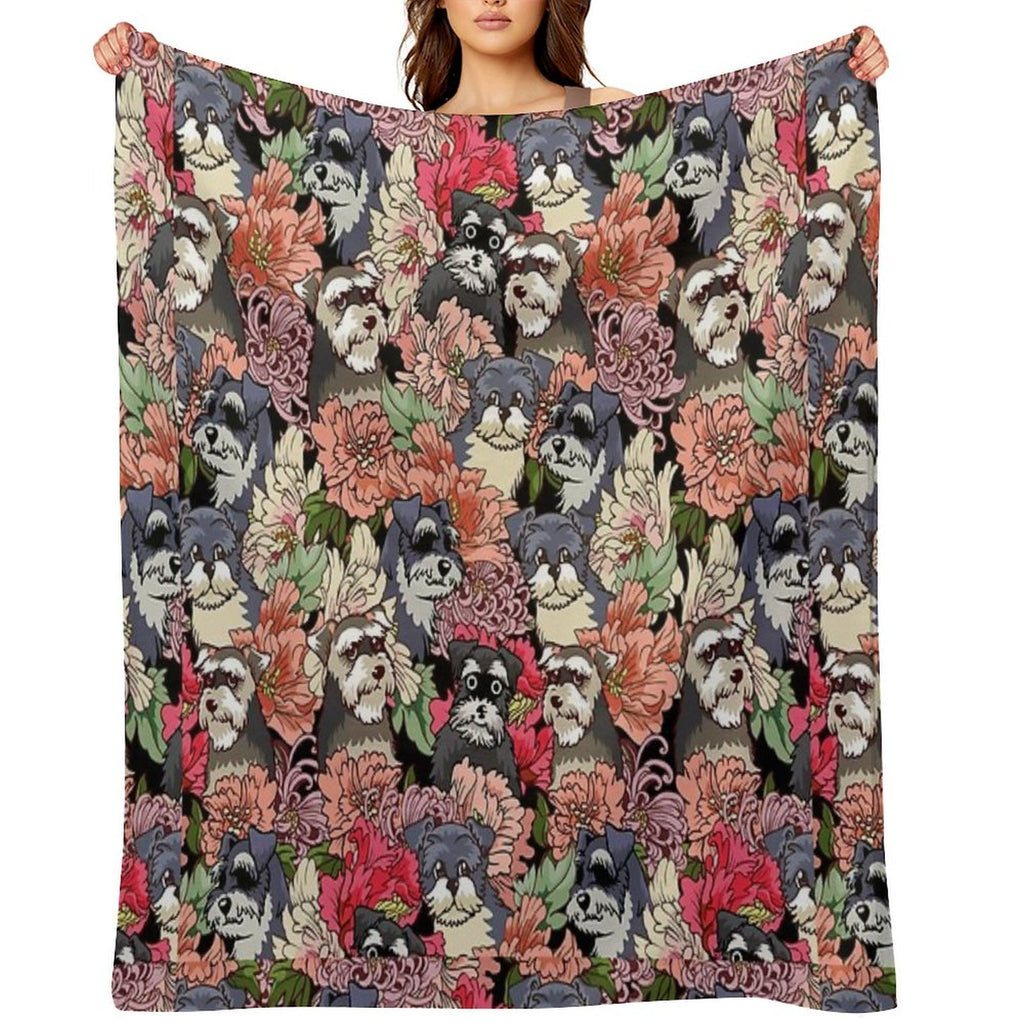 BECAUSE SCHNAUZERS Quick-dry Throw Blanket