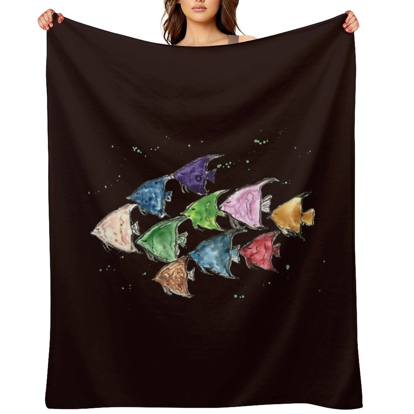 School of Fish Eco-conscious Throw Blanket
