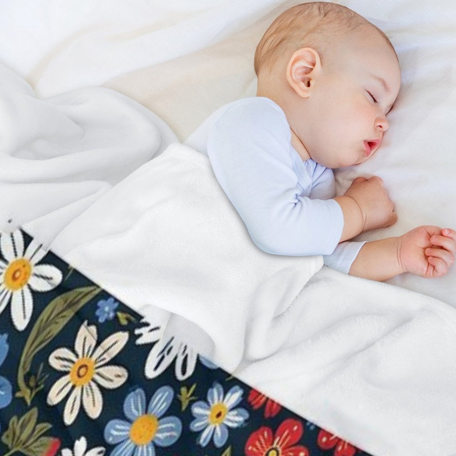 Floral Pattern 3 Multi-functional Throw Blanket
