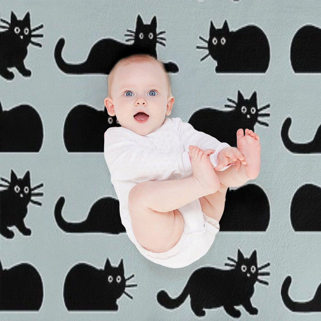 Black Cat Easy Care Throw Blanket