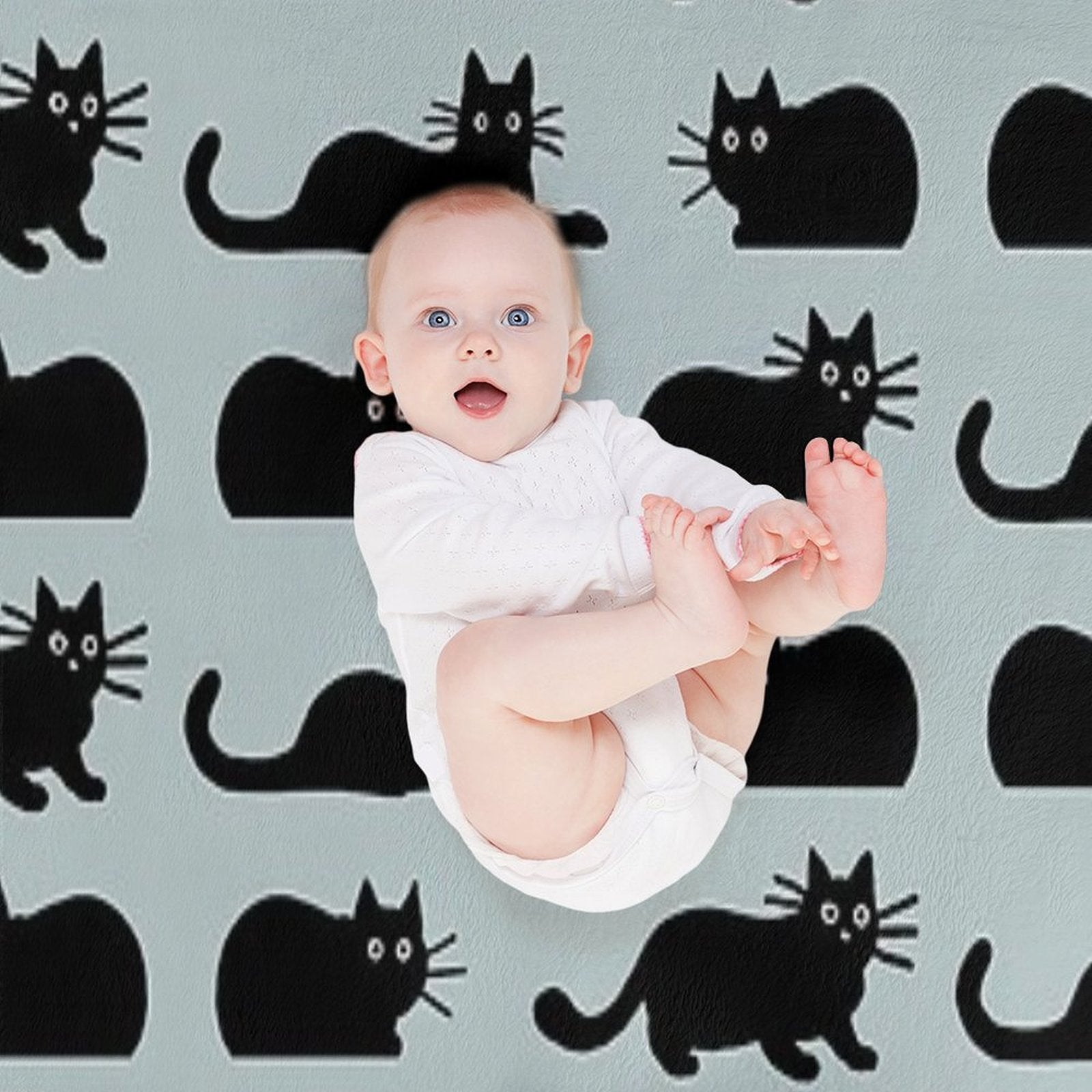 Black Cat Easy Care Throw Blanket
