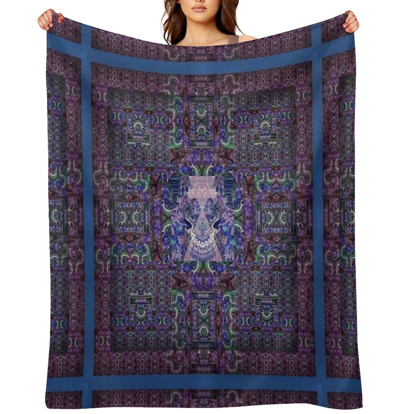 Kooky Mandala Plush Throw Blanket