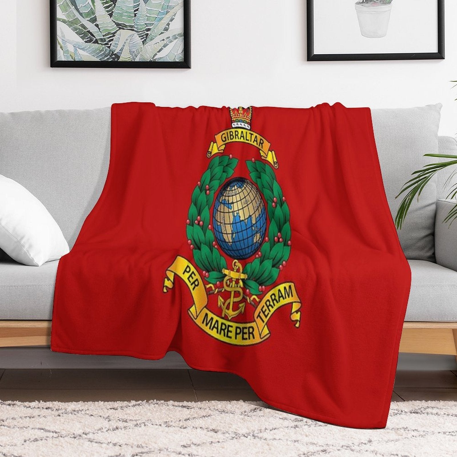 ROYAL MARINES Travel-friendly Throw Blanket