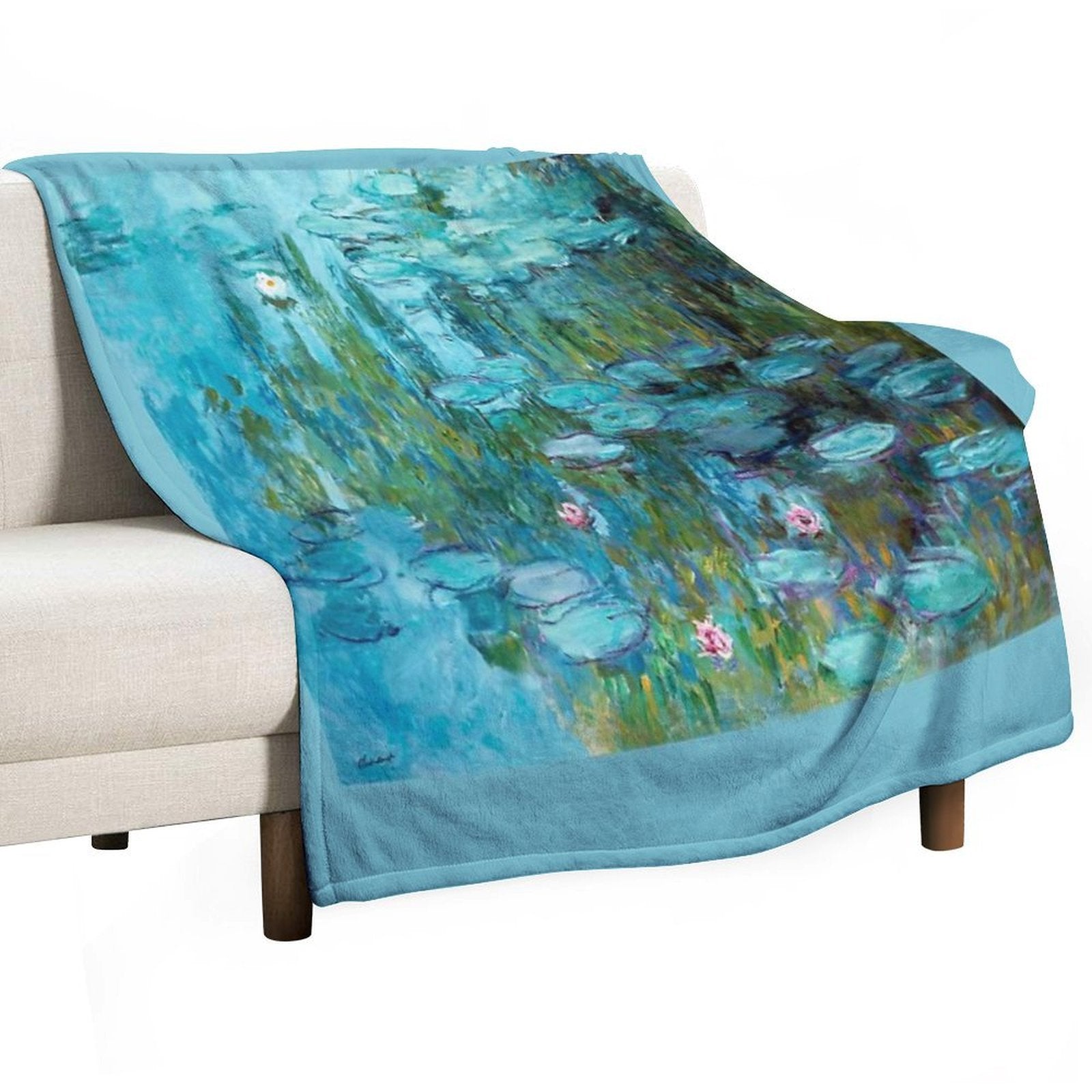 Claude Monet - Water Lilies - Nympheas Premium Throw Blanket