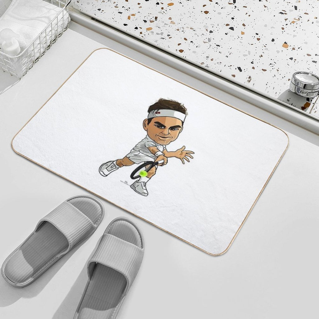 Roger Eyes on Ball  Eco-Friendly Bath Mat