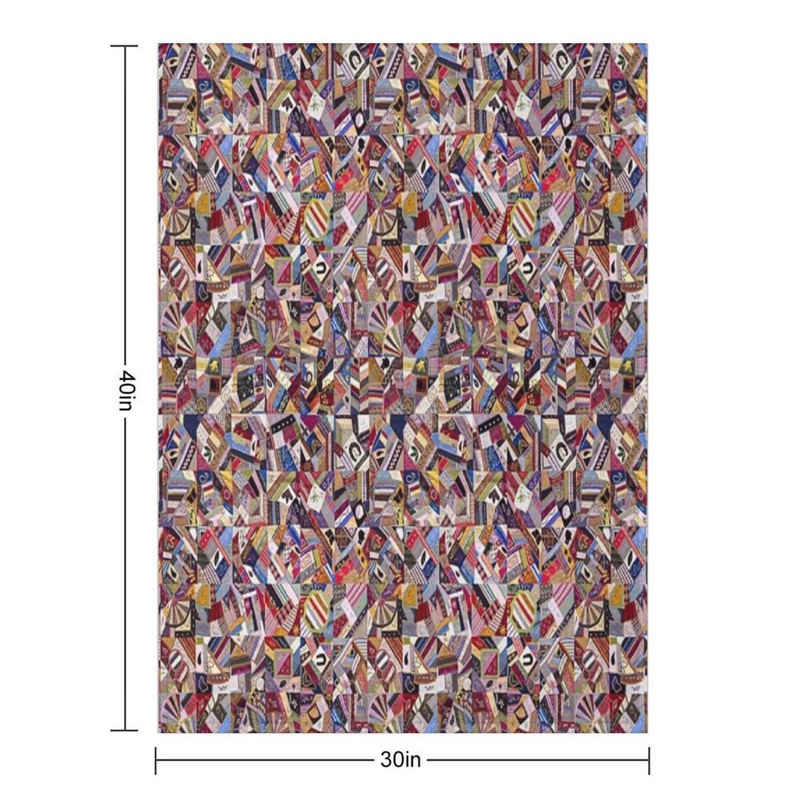 Countryside Palette Cottage Bohemian Patchwork Quilting Crazy Quilt Velvety-soft Throw Blanket