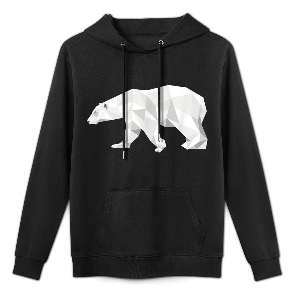 Cool Polar Bear Geometric Pattern Boho Art Christmas Animal Shrink-Resistant Hoodie