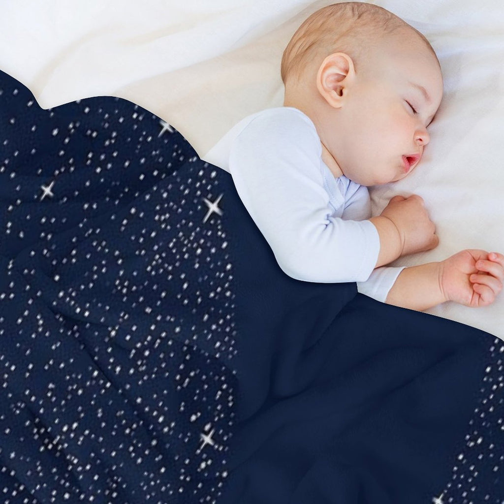 Starry Whale Wrinkle-free Throw Blanket