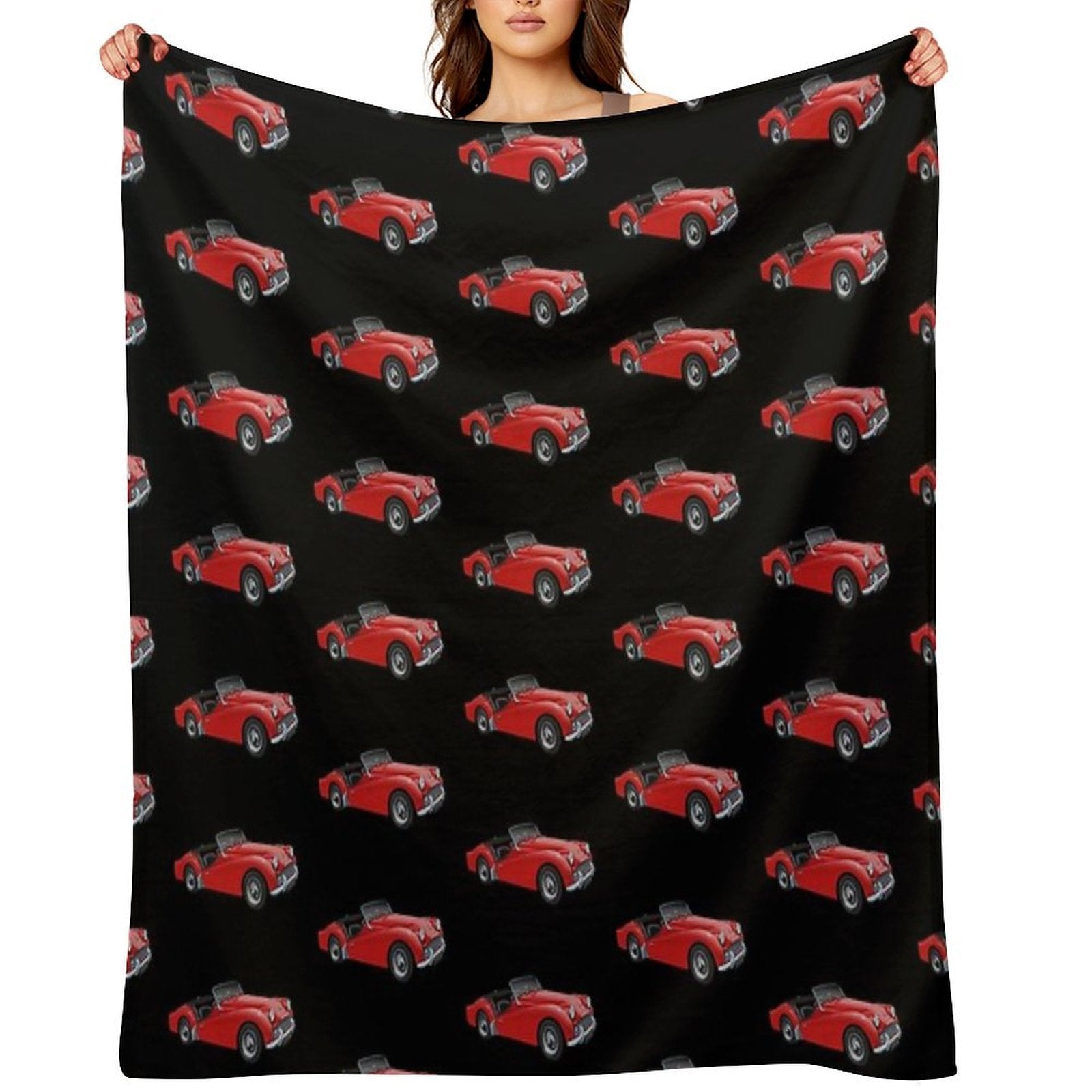 Triumph TR3 in Red Versatility Throw Blanket