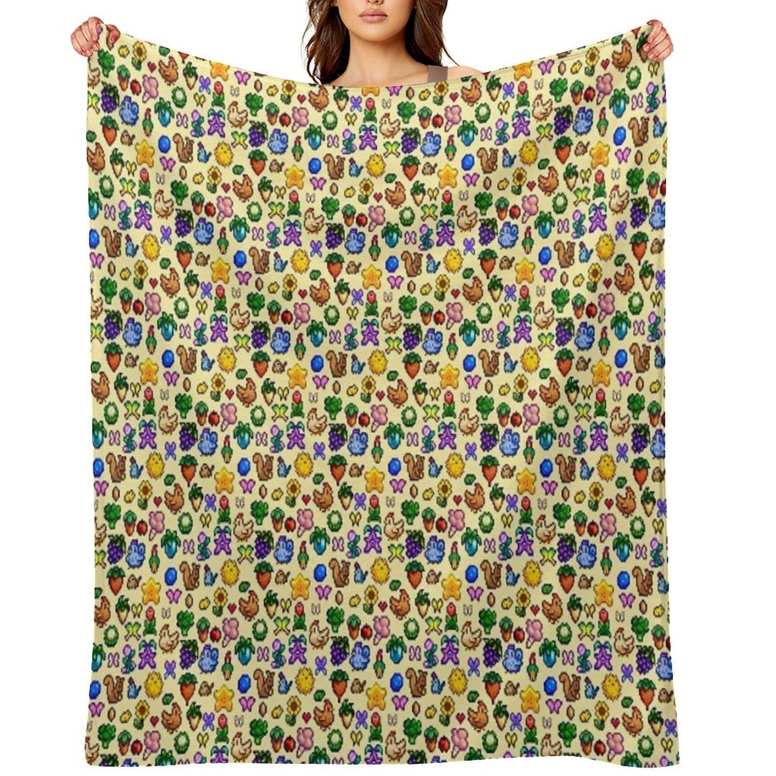 Stardew Valley Eco-conscious Throw Blanket