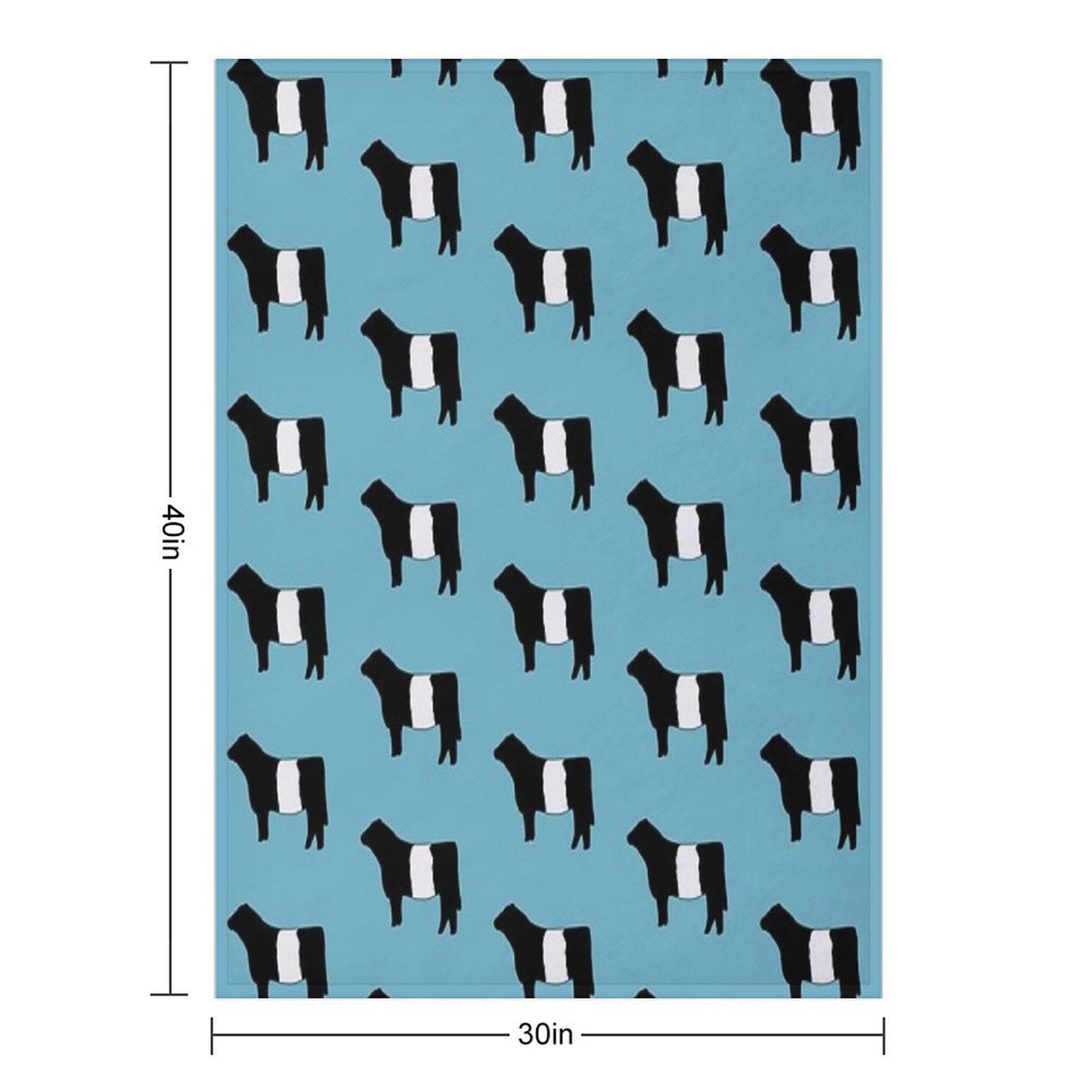 Belted Galloway Cow Plush Throw Blanket