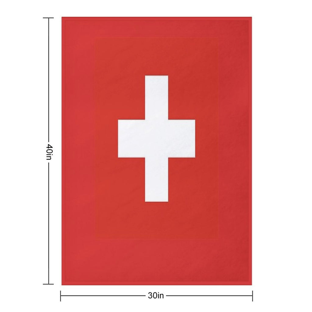 Switzerland National Flag T-Shirt - Swiss Sticker Bedspread Duvet Durable Throw Blanket