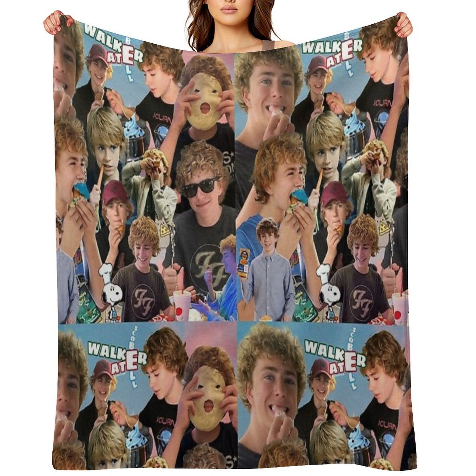 Percy Jackson Walker Scobell Aesthetic Versatility Throw Blanket