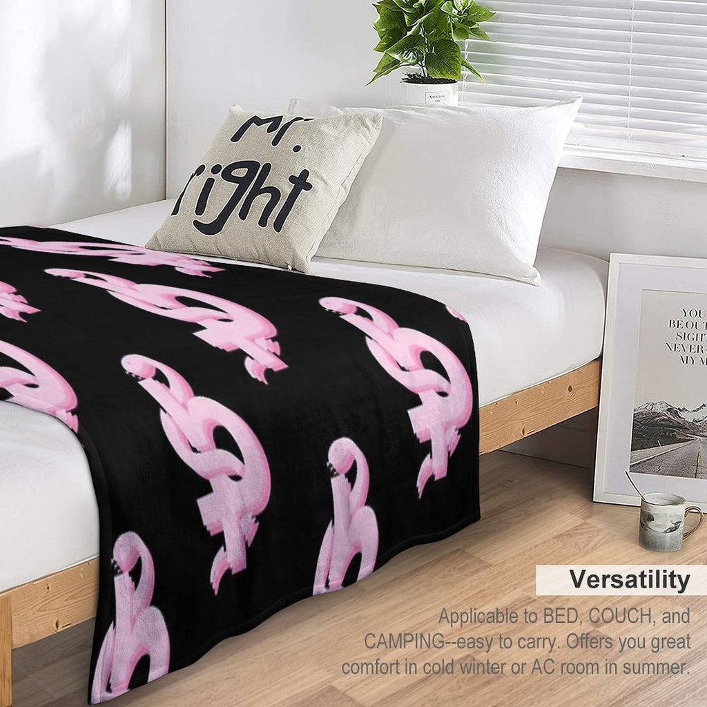 Blackbear Logo Pink Plush Throw Blanket
