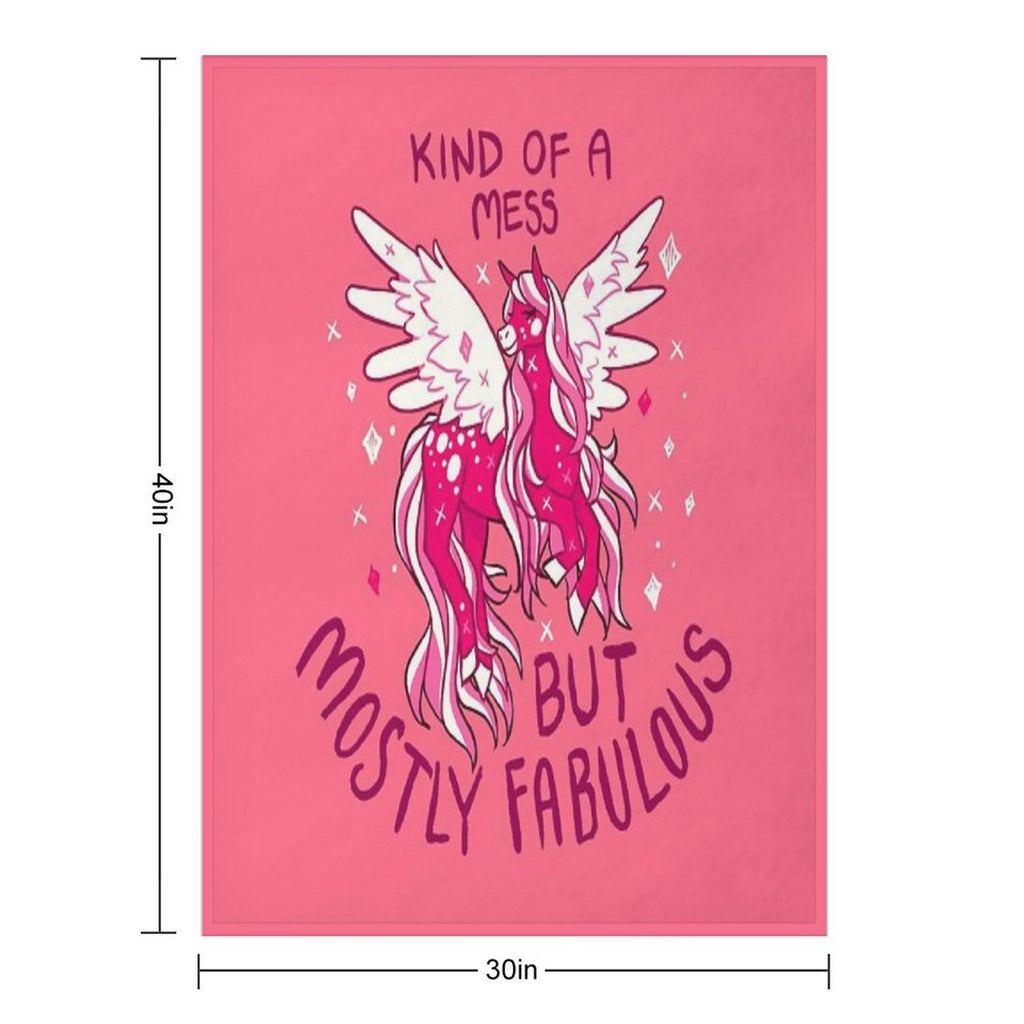 KIND OF A MESS Pegasus Versatility Throw Blanket