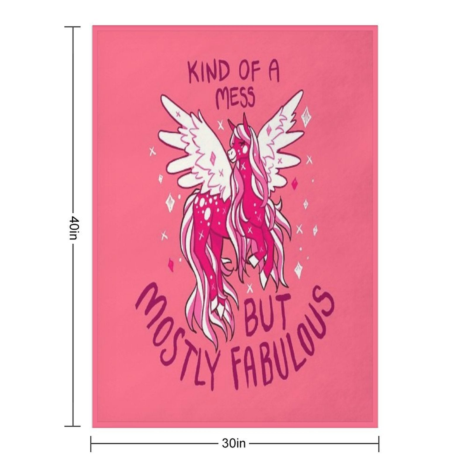 KIND OF A MESS Pegasus Versatility Throw Blanket