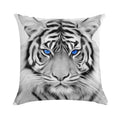 White Tiger with Blue Eyes Soft Style Accent Throw Pillow