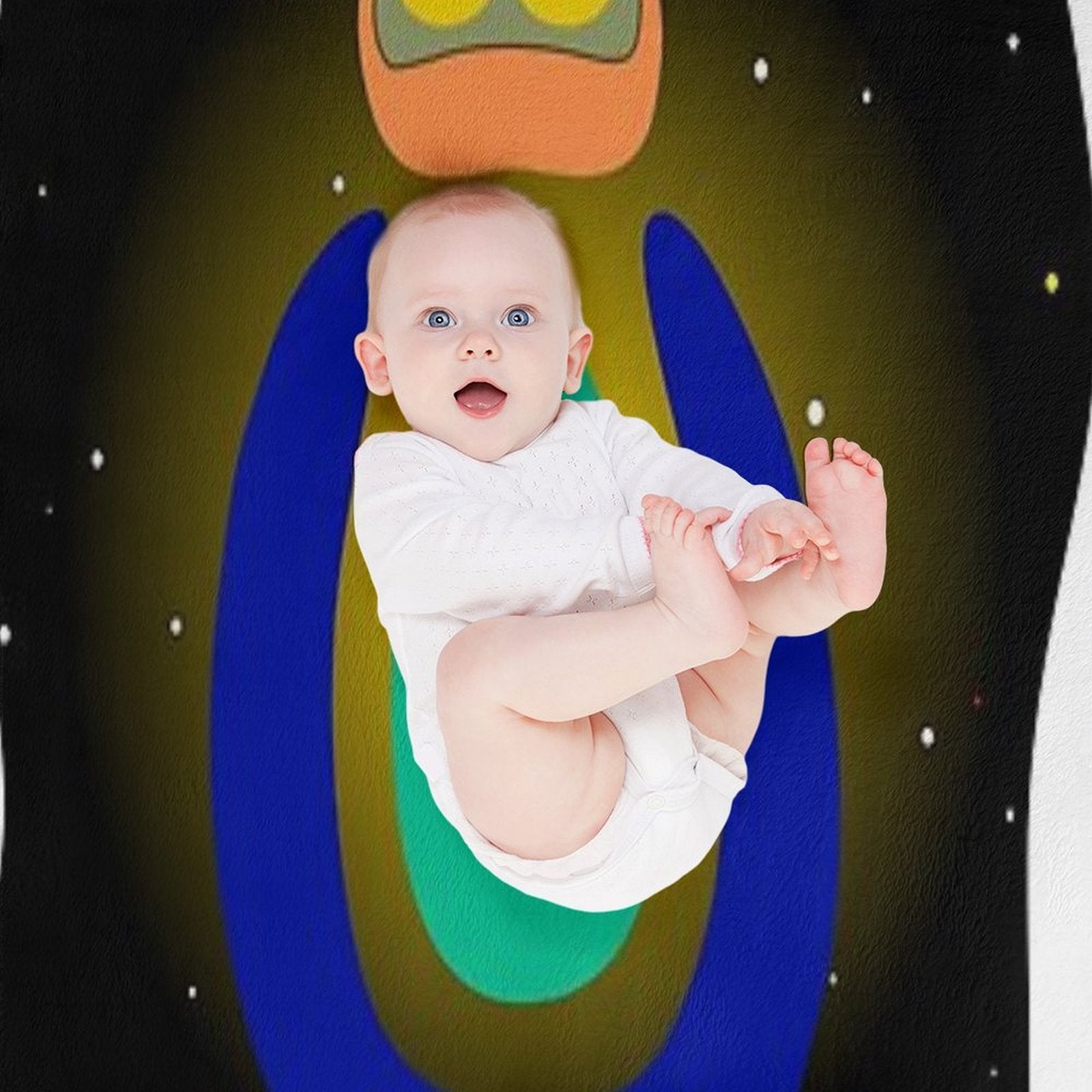 Star Man Is Waiting in The Sky - Original Artwork Plush Throw Blanket