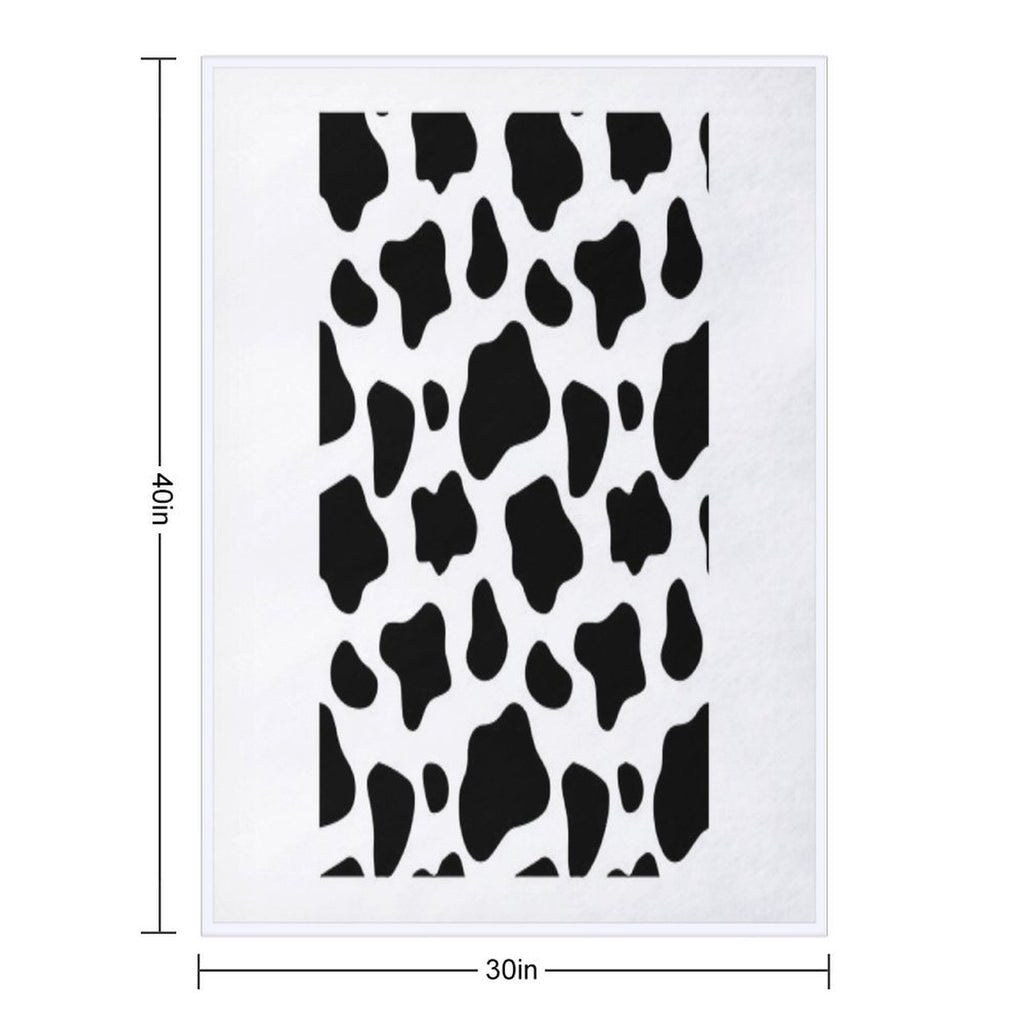 Cow Spots Pattern Cows Animal Print Machine-washable Throw Blanket