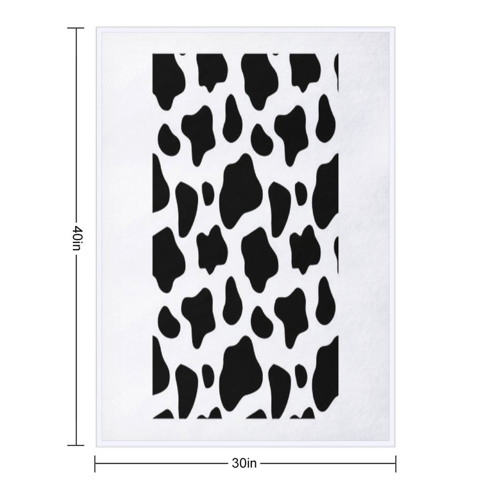 Cow Spots Pattern Cows Animal Print Machine-washable Throw Blanket