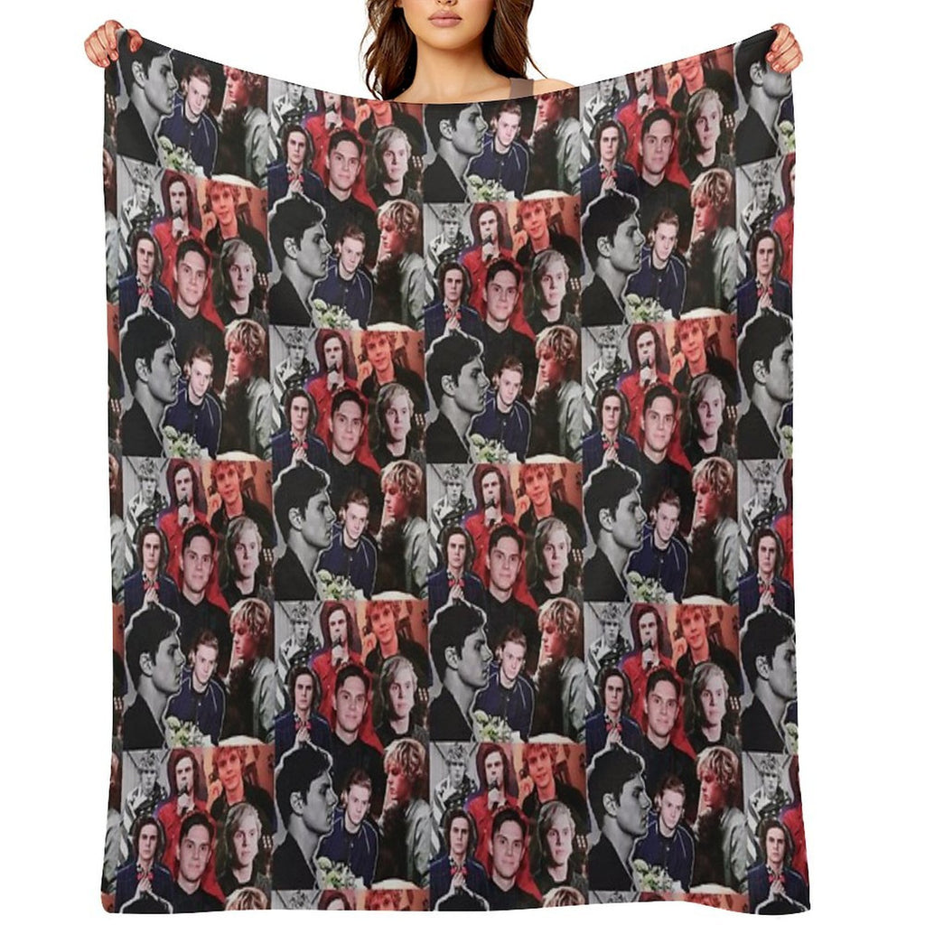 Evan Collage Multi-functional Throw Blanket