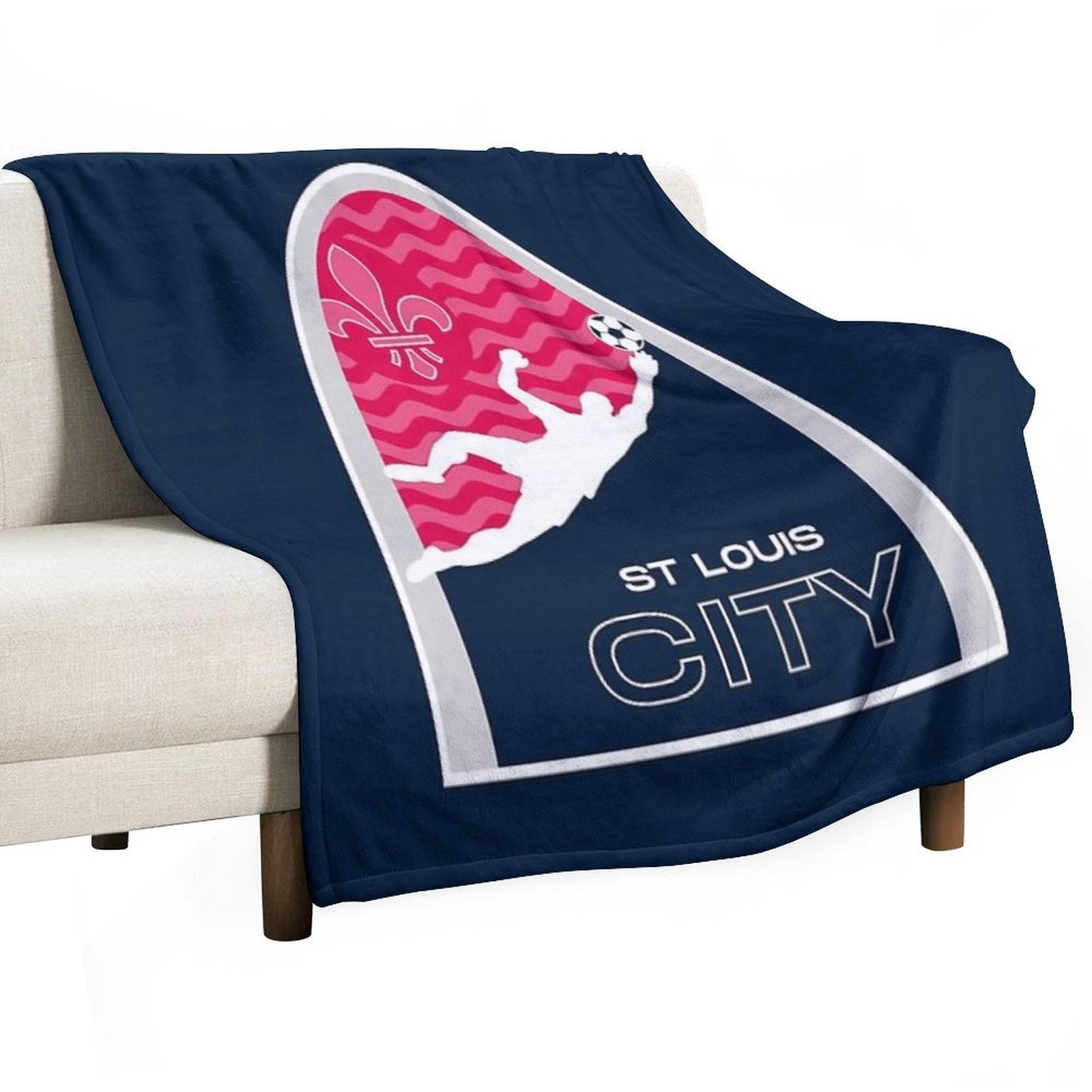 STL Soccer Dive Shrink-resistant Throw Blanket