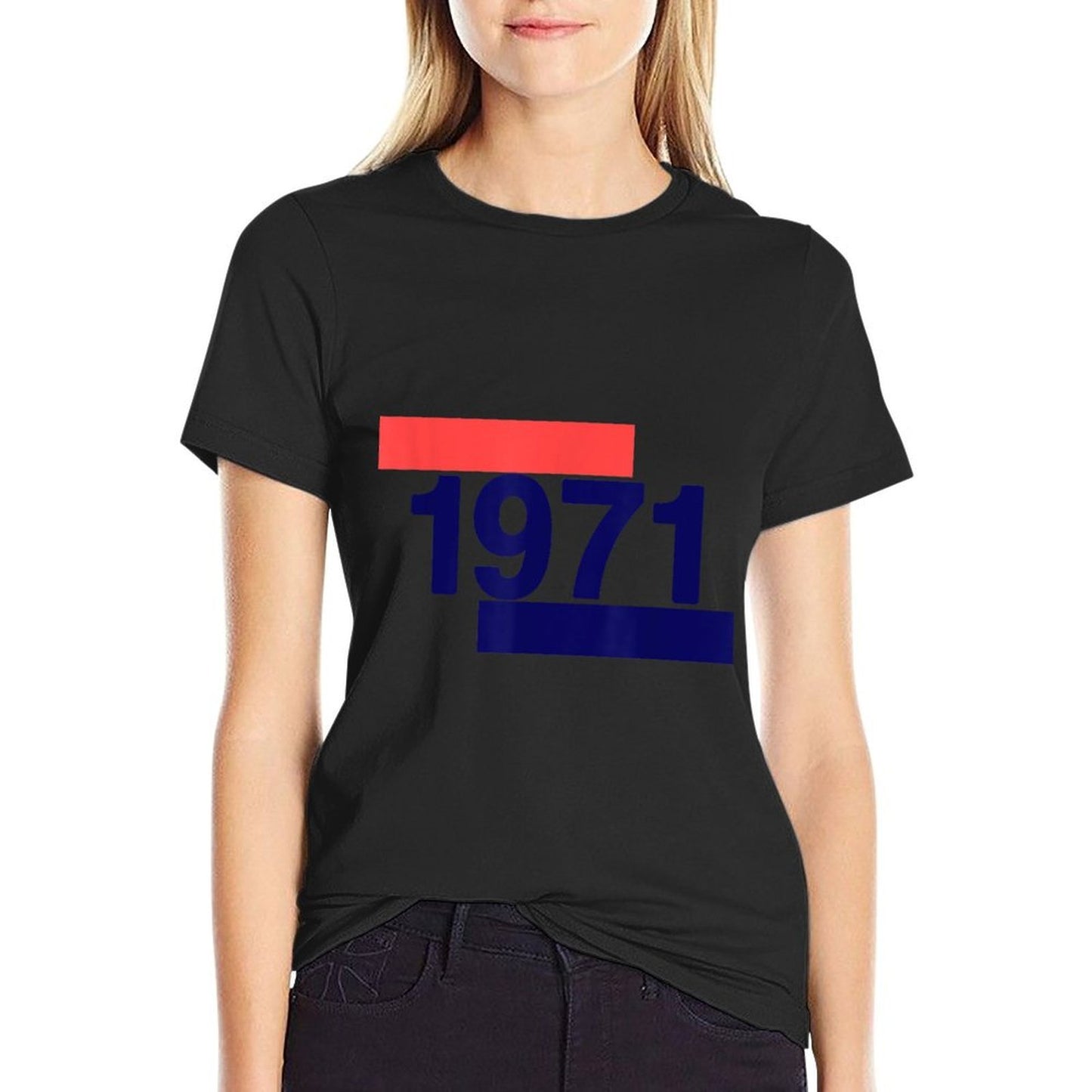 1971 50th Birthday  Oversized Silhouette T-Shirt