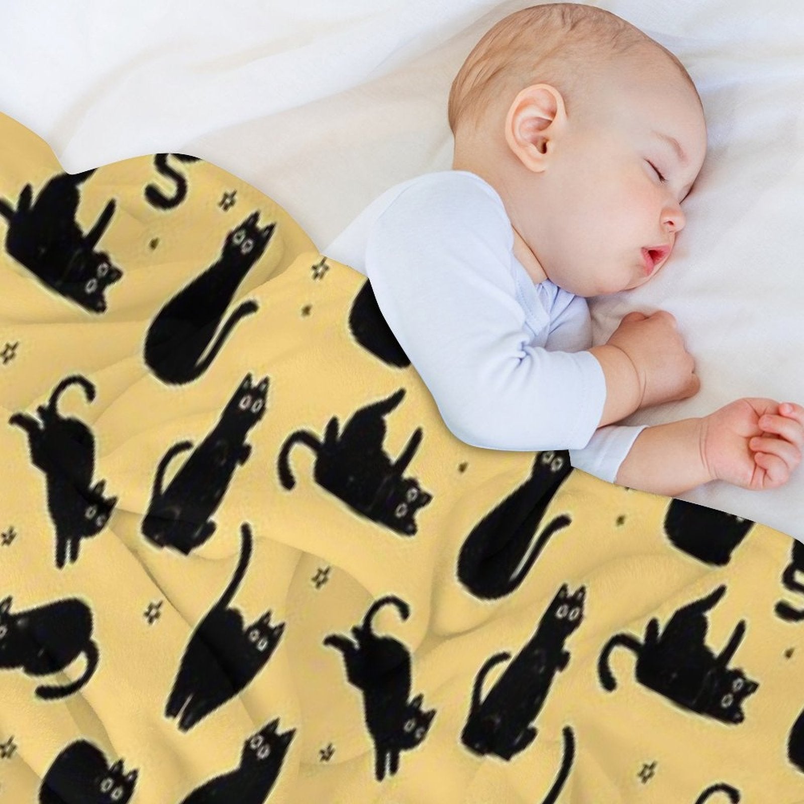 Black Cat Pattern Compact Throw Blanket