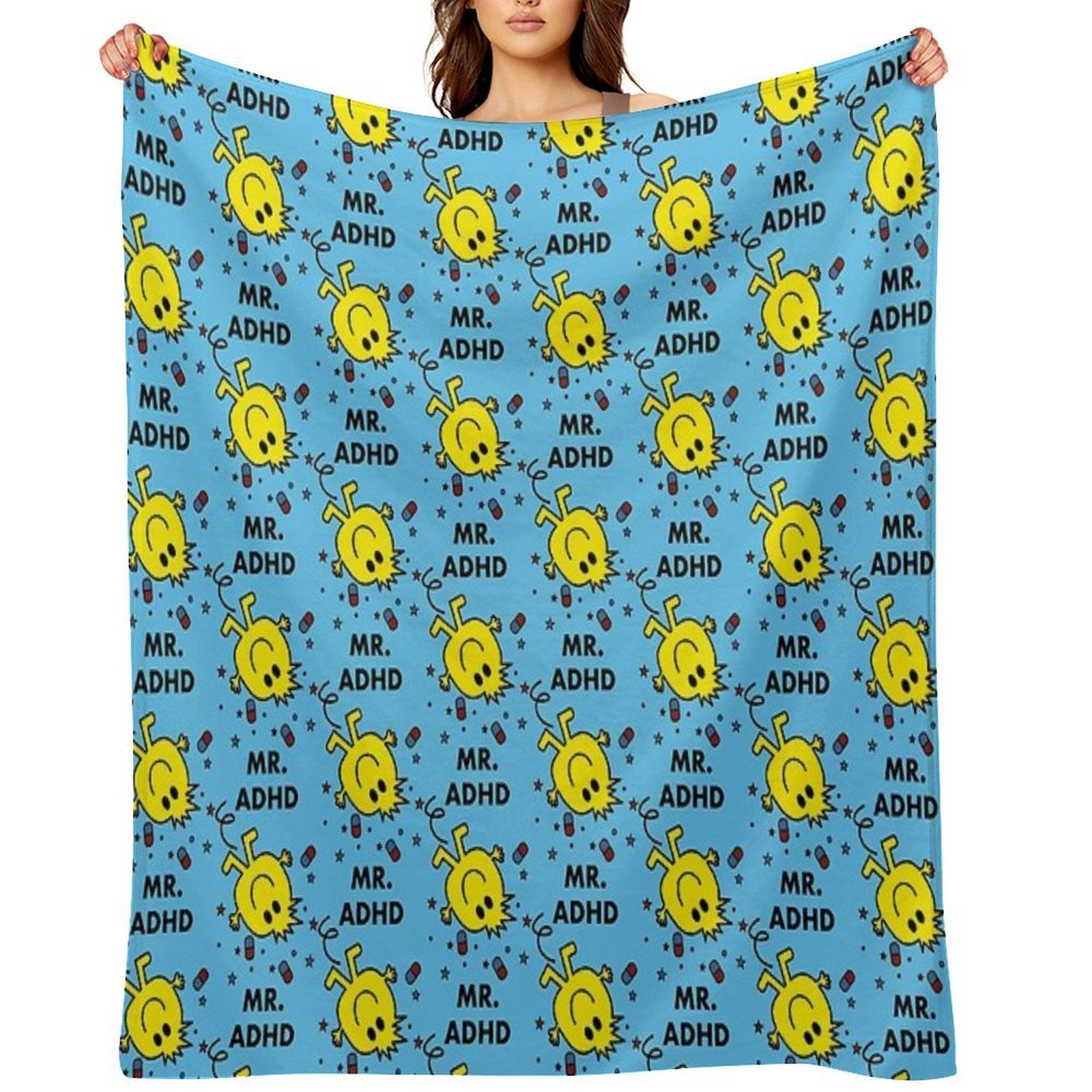 MR ADHD Easy Care Throw Blanket