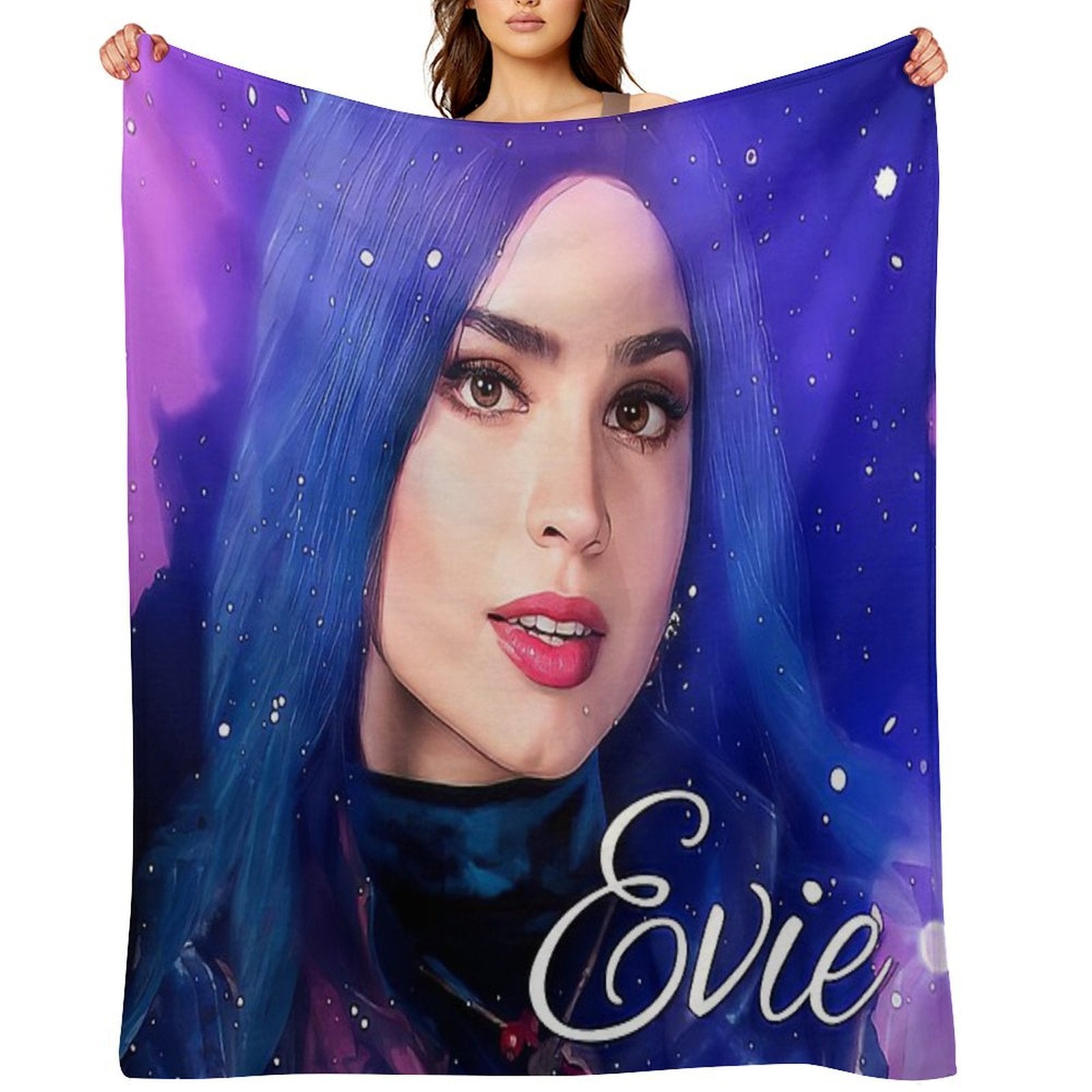 Evie Blue Princess - Descendants 3 Travel-friendly Throw Blanket