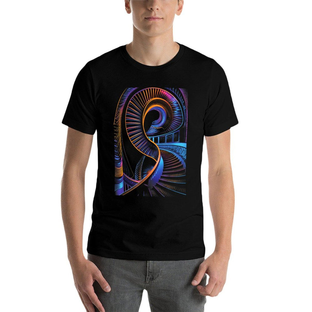 Optical Illusion Staircase Abstract Art  Affordable Price T-Shirt