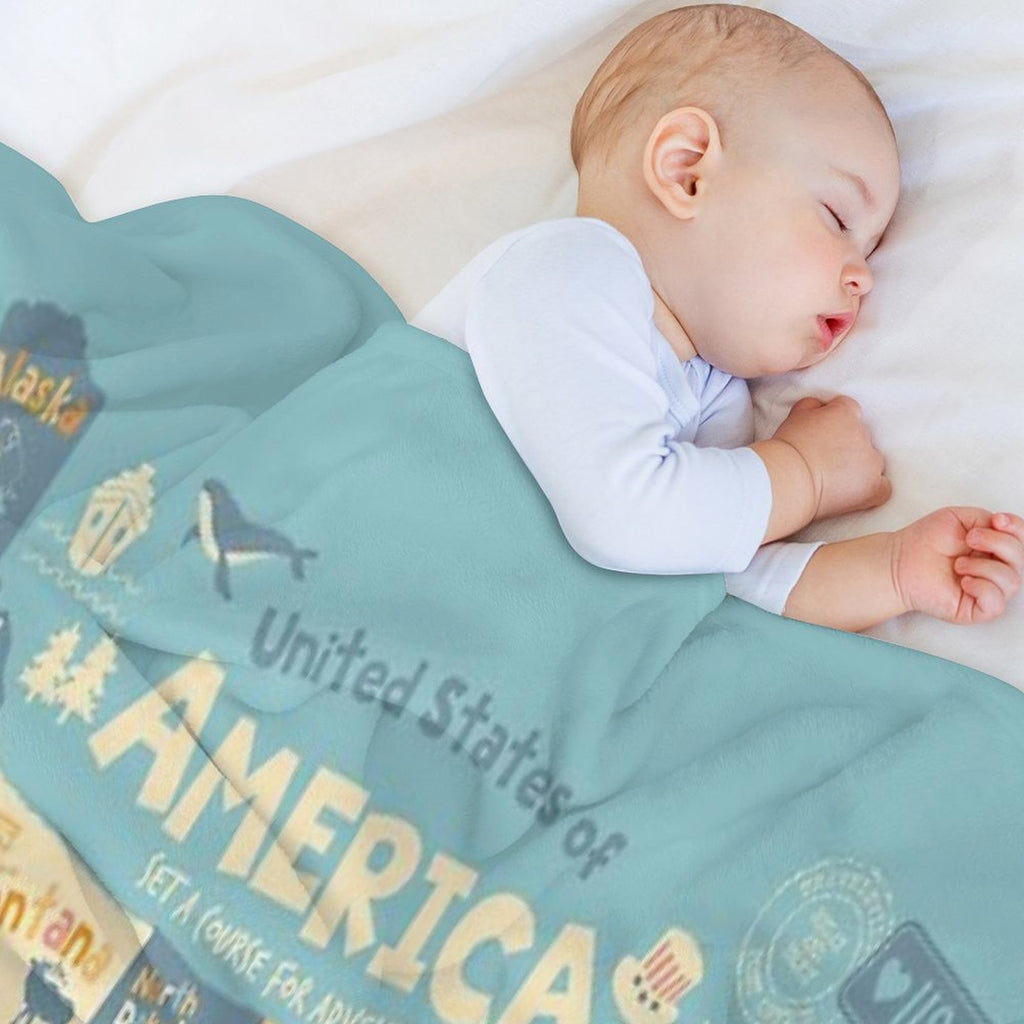 Explore America Premium Throw Blanket