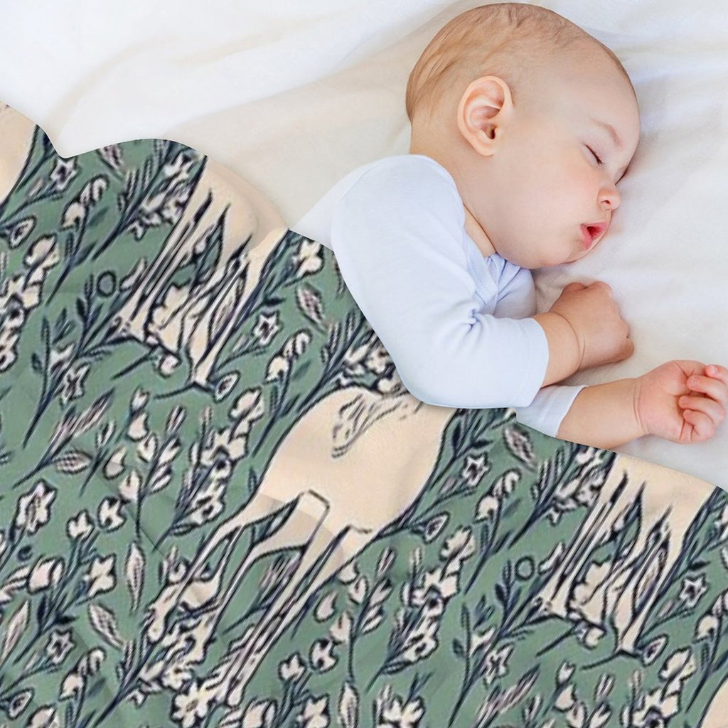 The Last Unicorn Ethereal Forest Print Comfort Throw Blanket