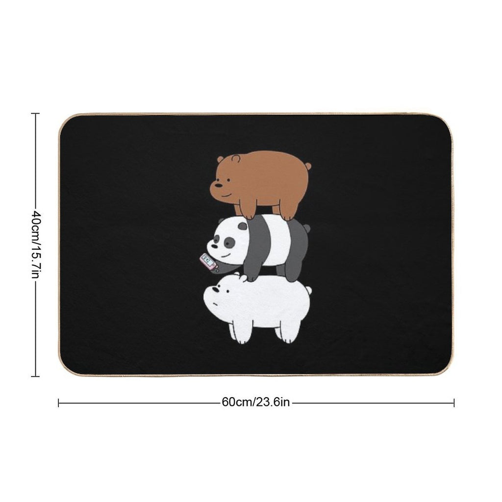 We Bare Bears™ Grizzly, Panda, And Ice Bear  Absorbent Bath Mat