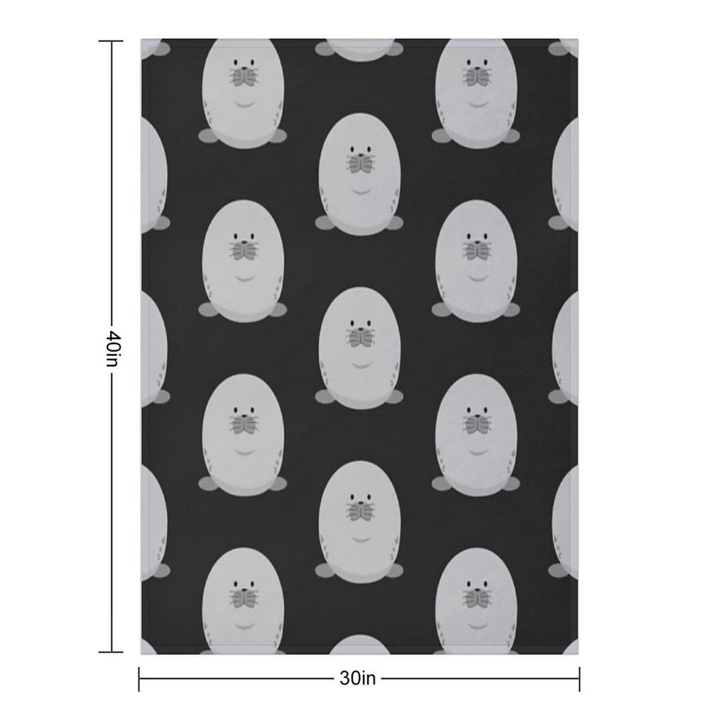 Cute Chonky Seal Durable Throw Blanket