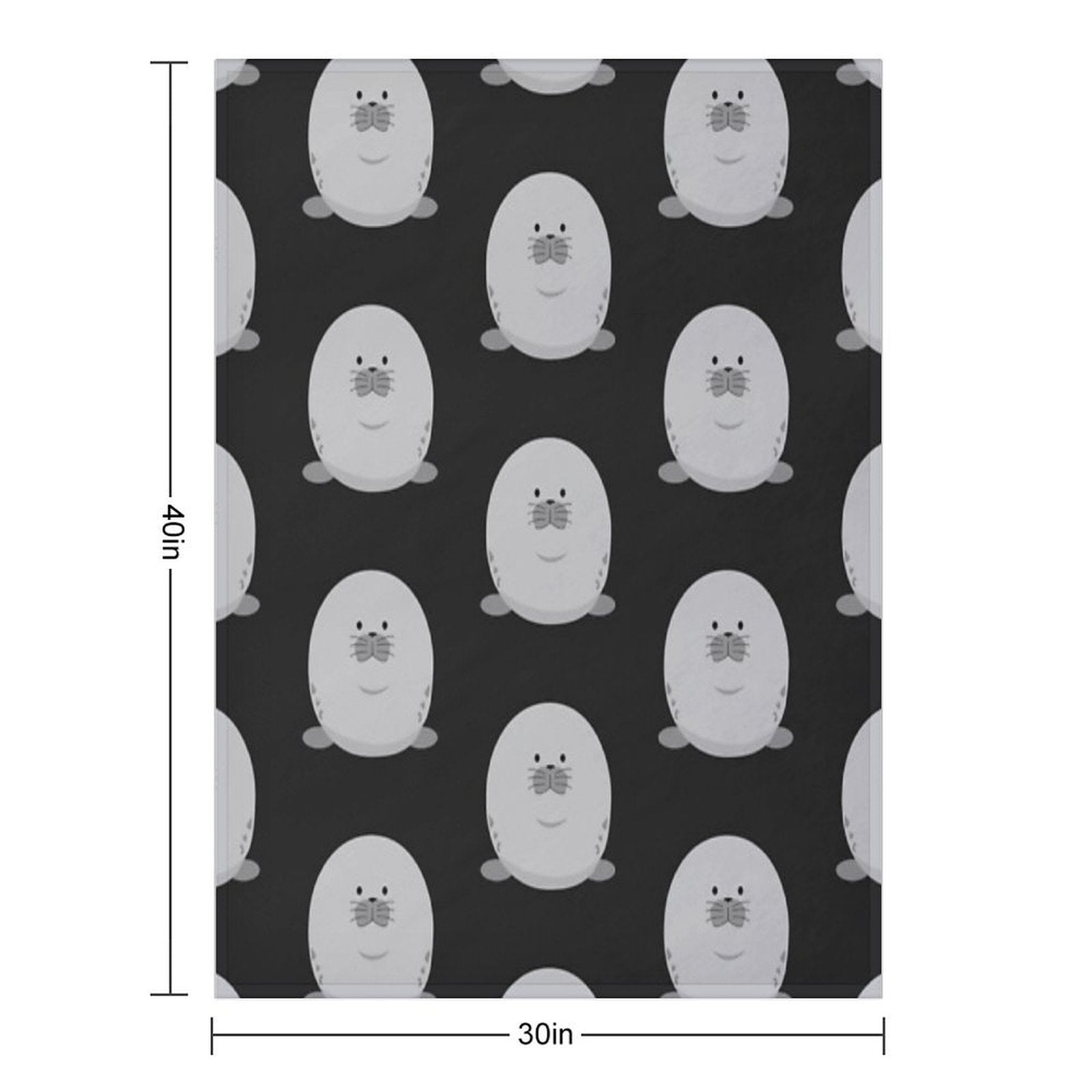 Cute Chonky Seal Durable Throw Blanket