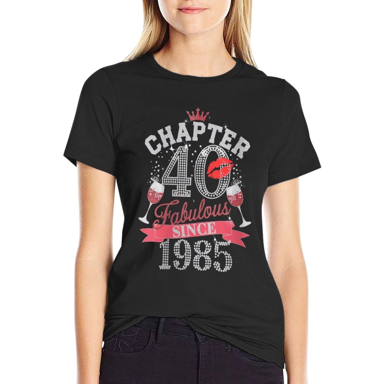 Womens Chapter 40 Fabulous Since 1985 40th Birthday Queen  Classic T-Shirt