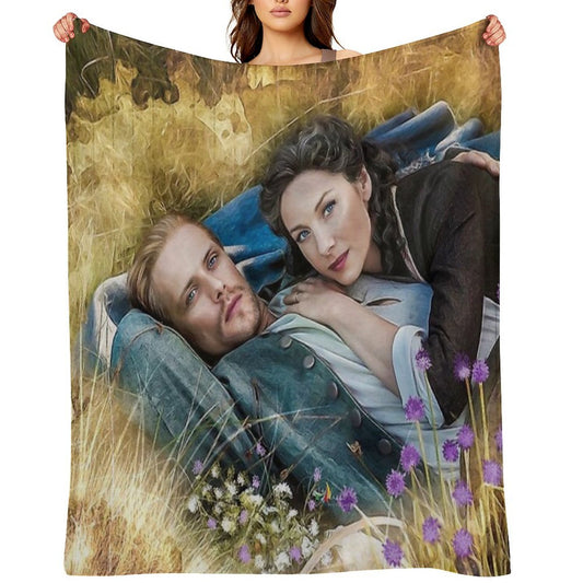 Flowers in The Garden Shrink-resistant Throw Blanket