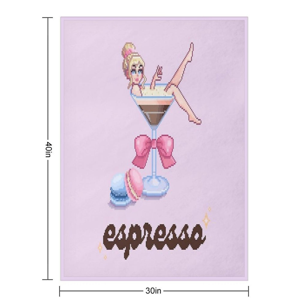 Sabrina Carpenter, Espresso Single, Sabrina 2024, Short N' Sweet Tour, Espresso Martini Machine-washable Throw Blanket