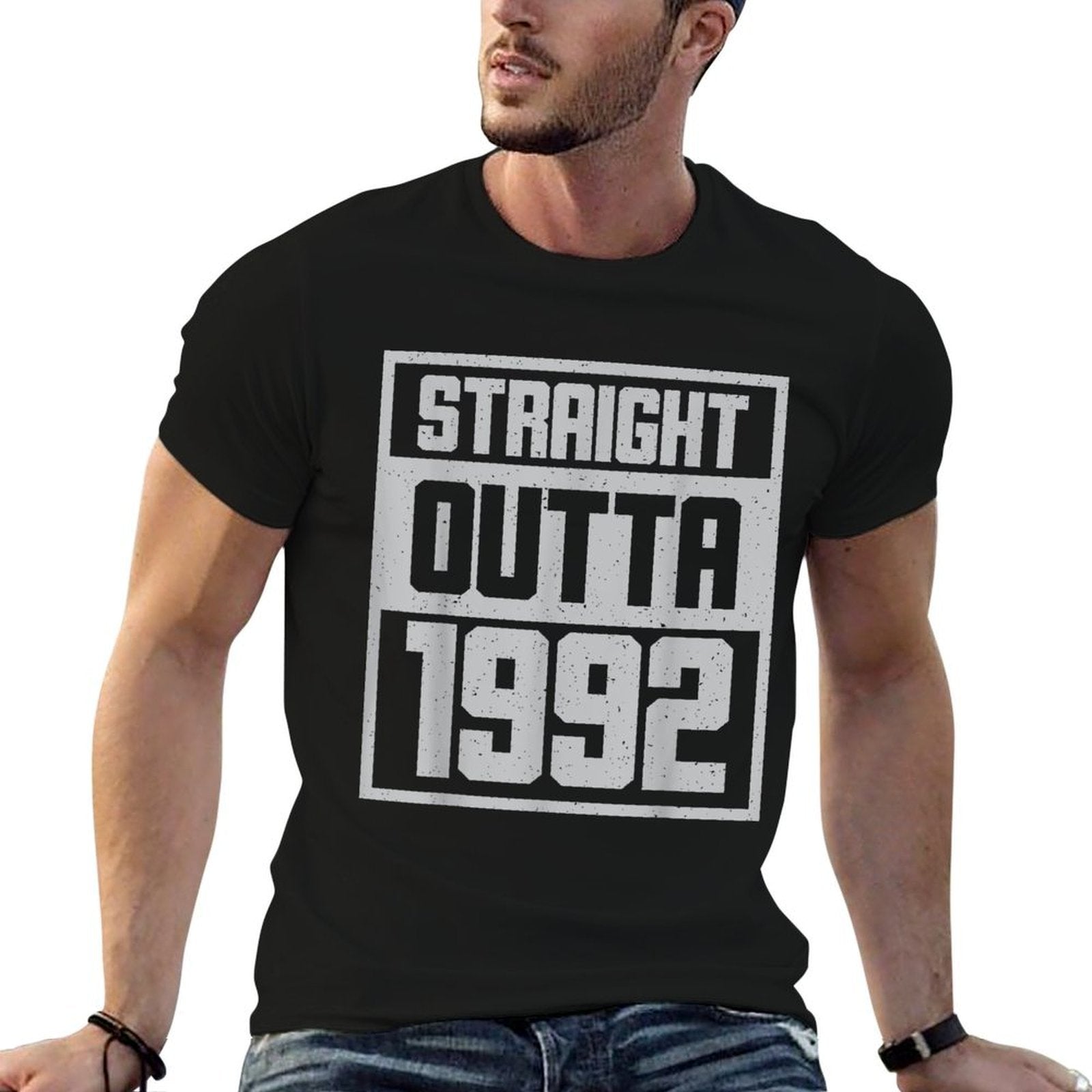 Funny 30th Birthday T-shirts Straight Outta The Year 1992  Durable T-Shirt