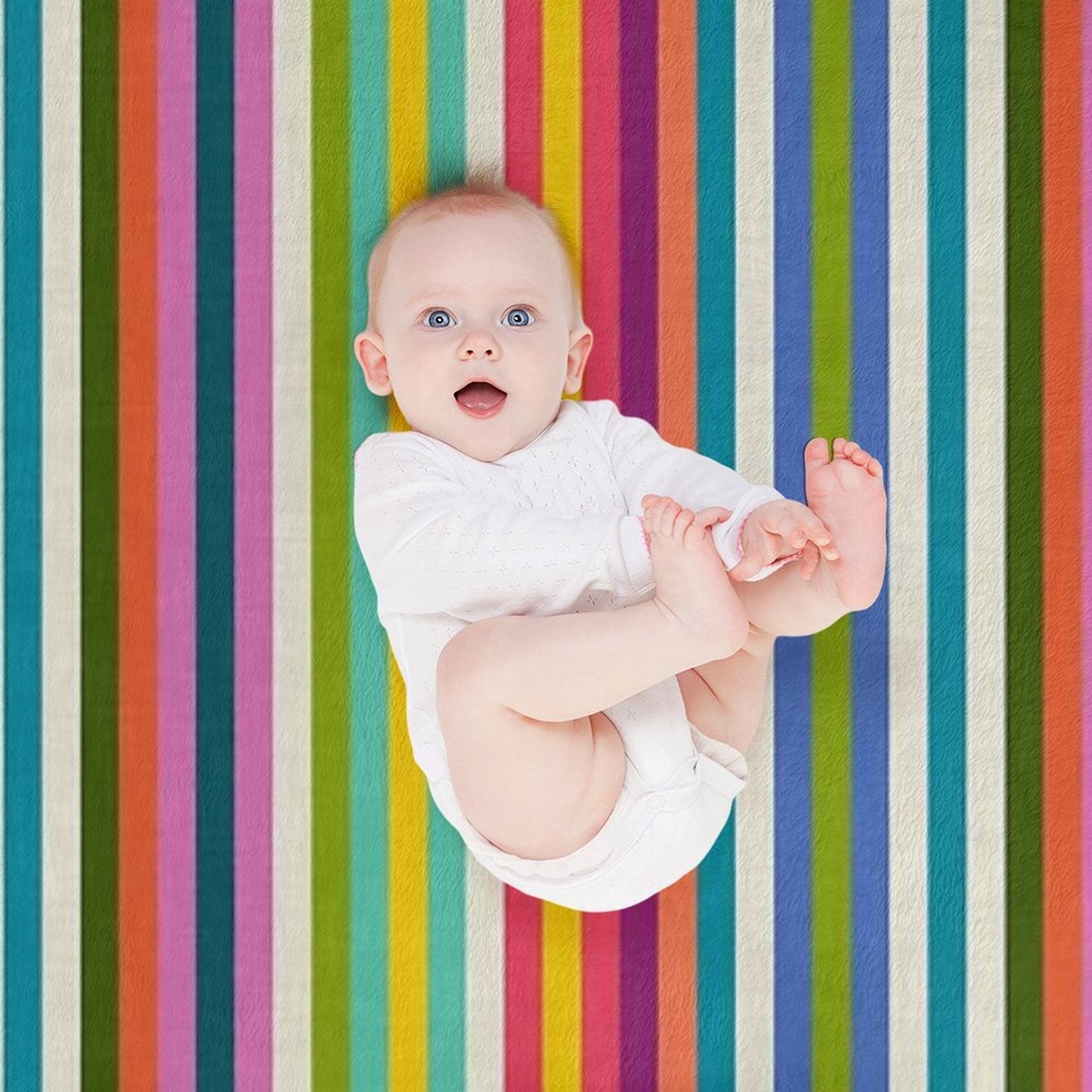 Stripe Pop 1 Eco-conscious Throw Blanket