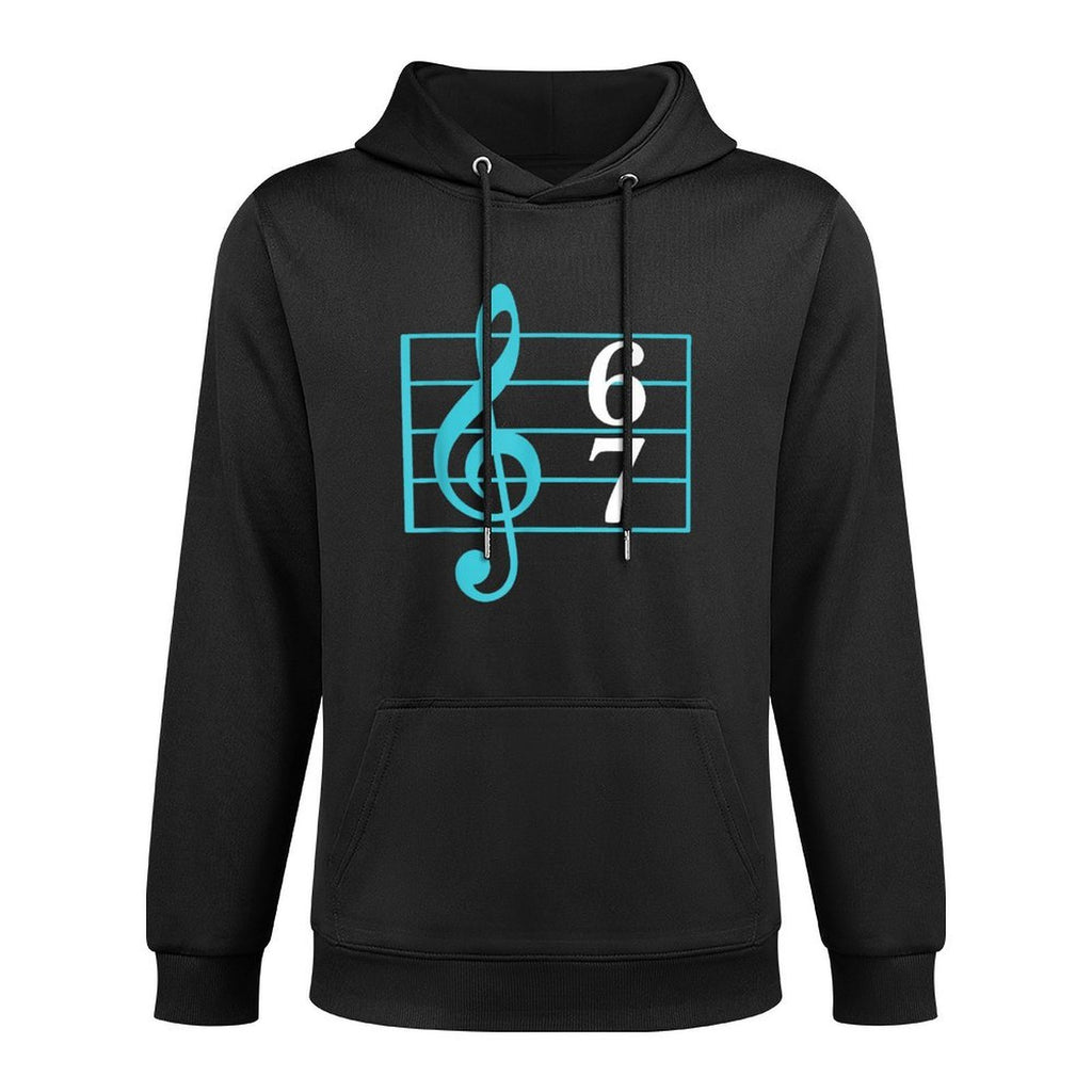 67 Music Meme Slang Six Seven Music Teacher Funny Musician Breathable Fabric Hoodie
