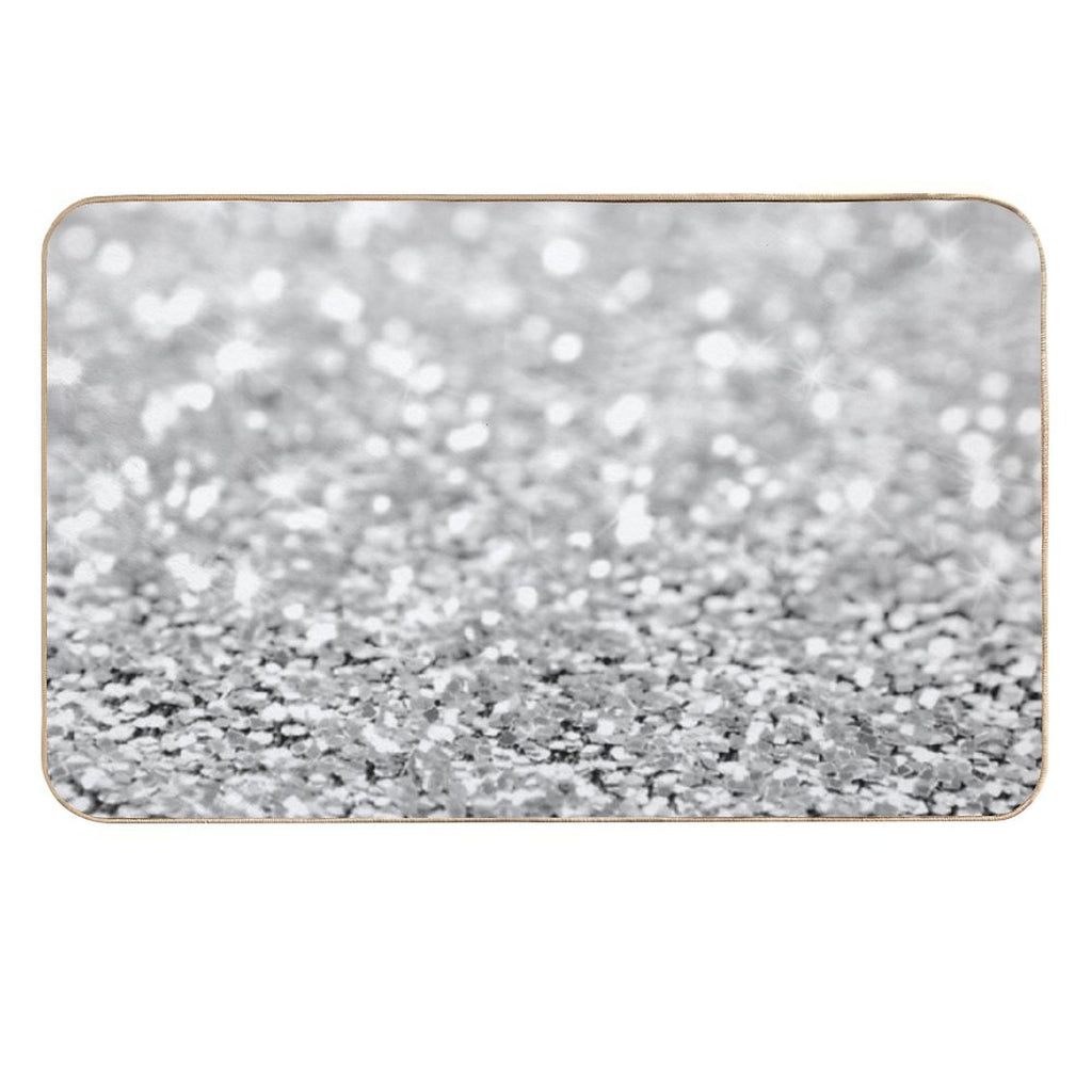 Sparkle Silver Crystals  Non-Slip Bath Mat