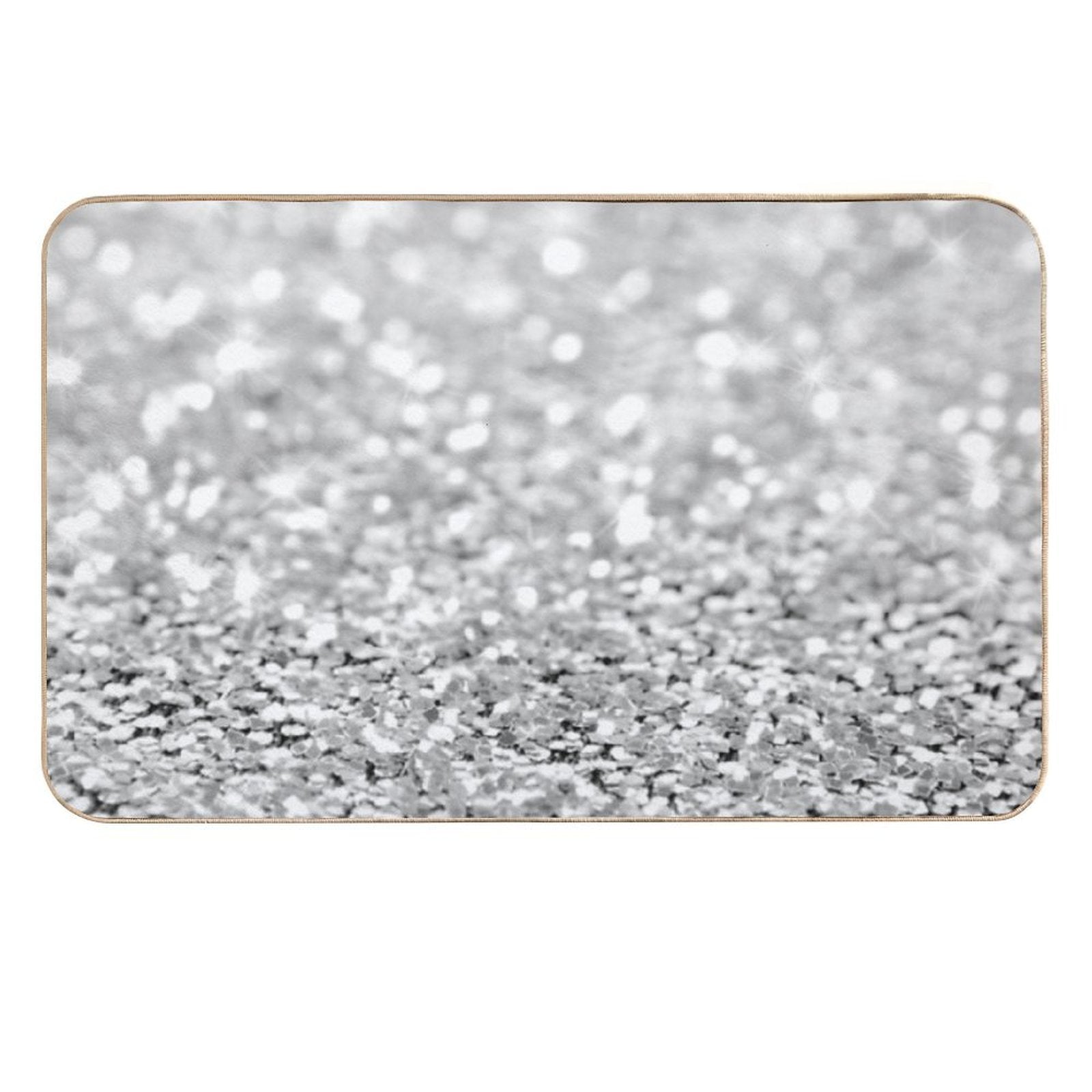 Sparkle Silver Crystals  Non-Slip Bath Mat