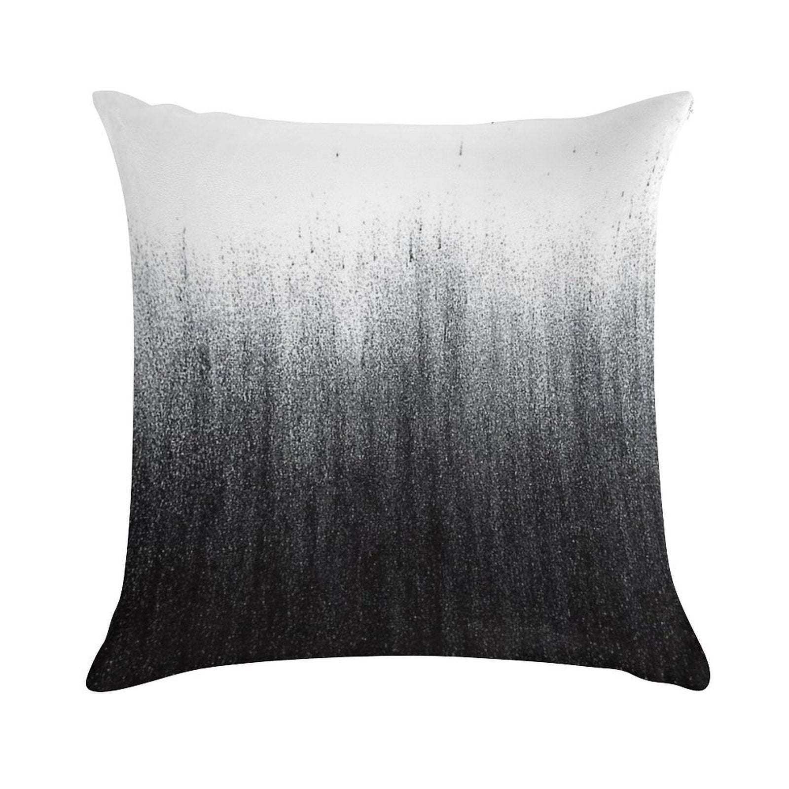 Charcoal Ombré Soft Short Plush Fabric Throw Pillow