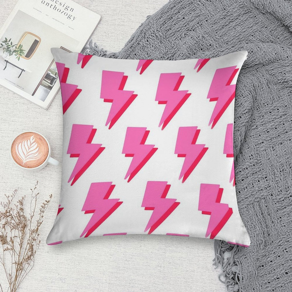 Preppy Lightning Bolts Soft Ultra-Soft Texture Throw Pillow