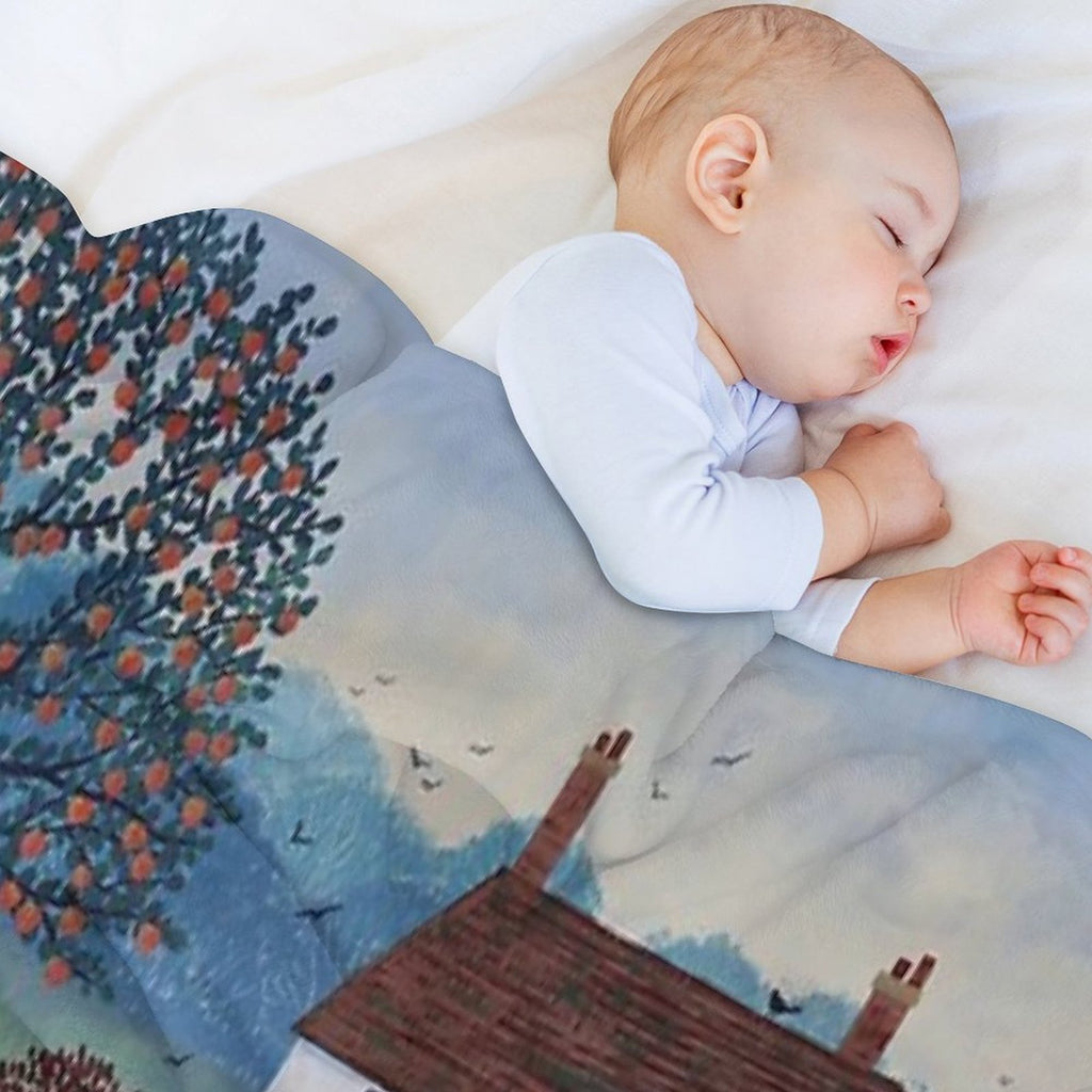 Apple Tree Cottage Sustainable Throw Blanket