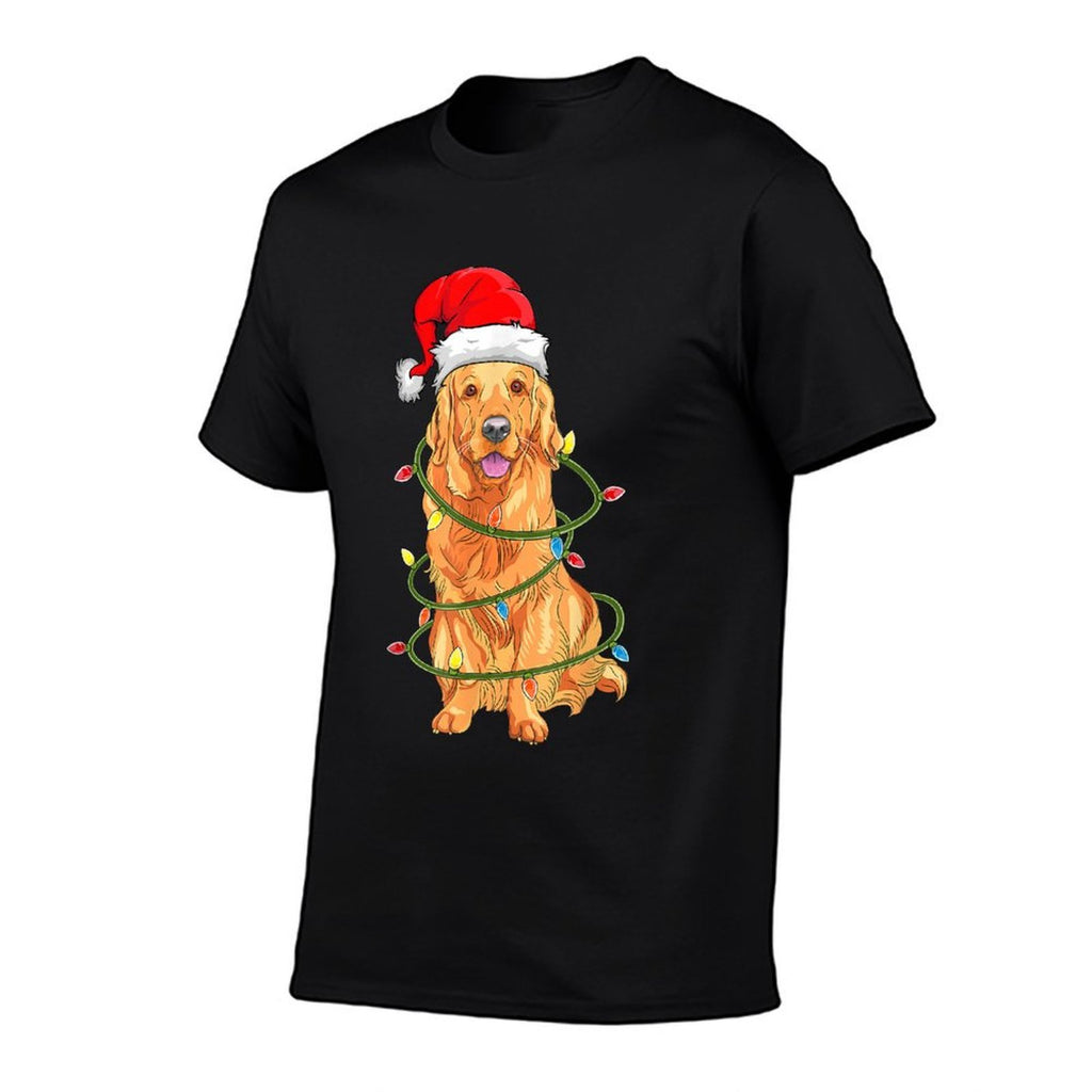 Christmas Dog, Christmas Golden Retriever Pajama  Oversized Silhouette T-Shirt