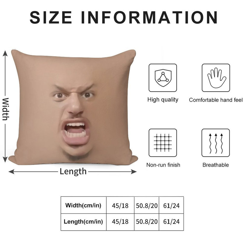 Eric Andre Yelling Soft Decorative Cover Throw Pillow